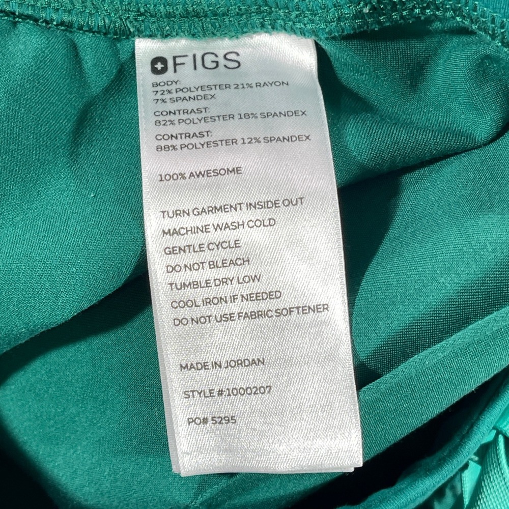 FIGS Jogger Scrub Pants Womens XXL/P Green Technical Collection Drawstring - Picture 9 of 10